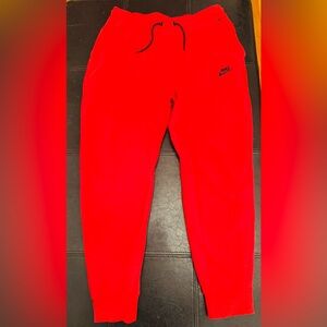 Nike Red Joggers with Elastic Waistband